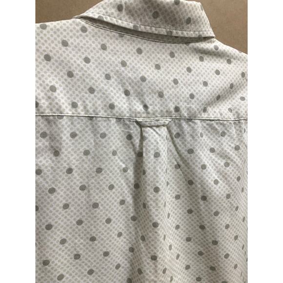 SAMSOE SAMSOE Ivory & Gray LIAM BF Button Down LS Cotton Shirt in Greydot Sz M - Picture 8 of 13